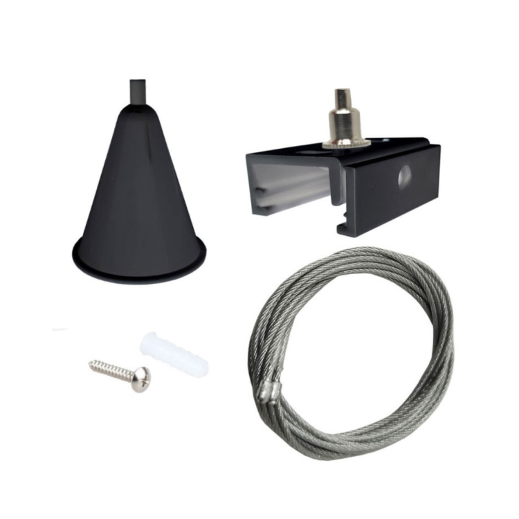 Kit sospensione faretto binario trifase